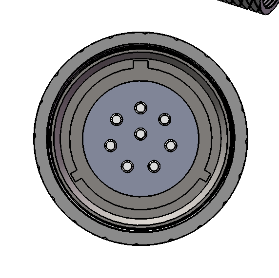 4핀 광섬유 전력 수중 커넥터 IP68